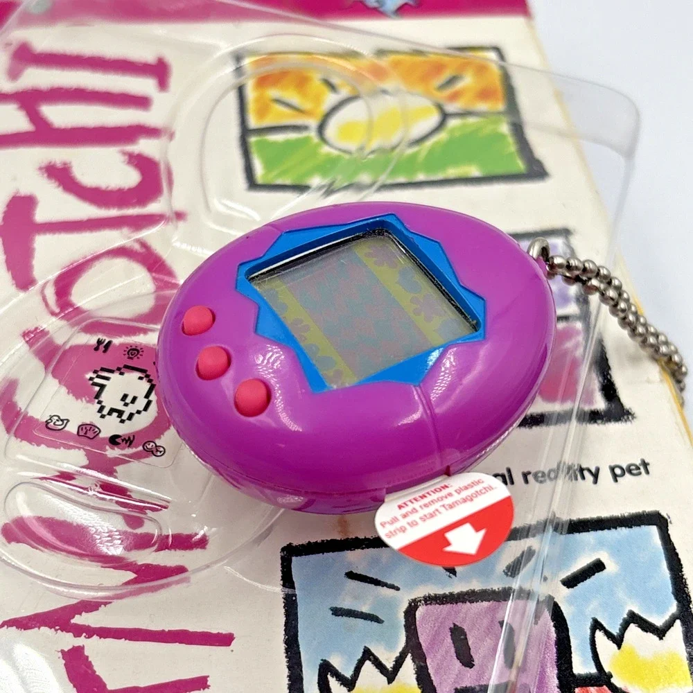 Tamagotchi Original Virtual Pet Pink Purple 1997 New In Box Vintage Retro Bandai